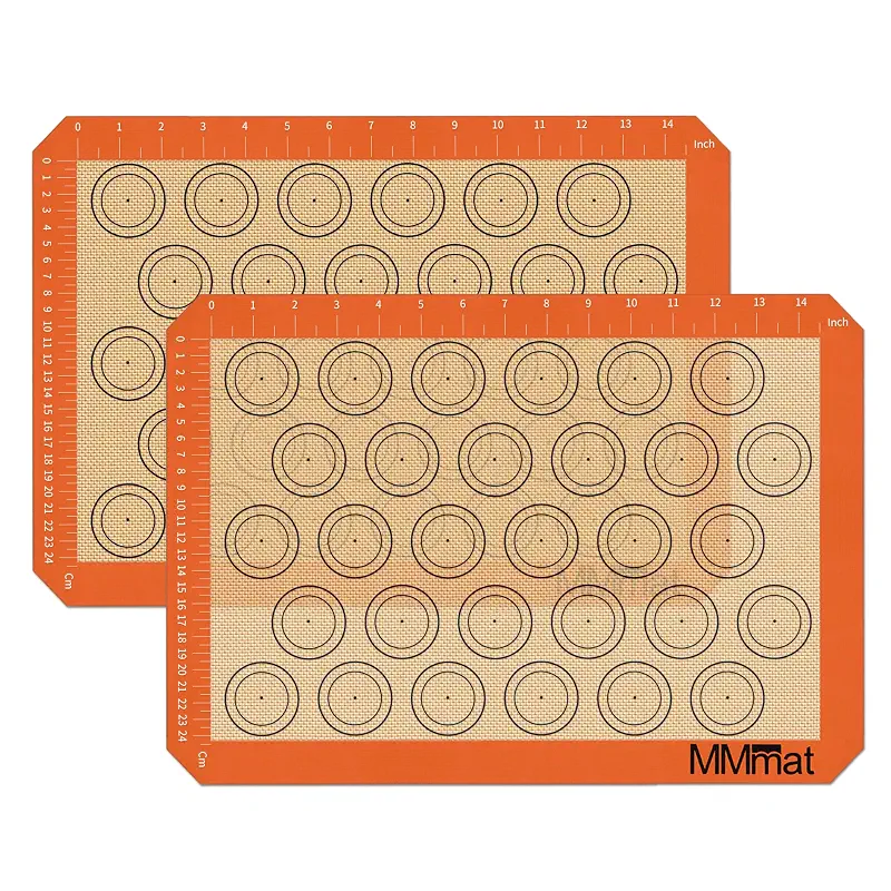 Best German Silicone Baking Mat, 2 Half Sheets Macaron Baking Mats | Non Slip Silicone Baking Sheet, Non Stick Reusable, BPA Free, PFOA Free, Non-toxic, Dishwasher Safe