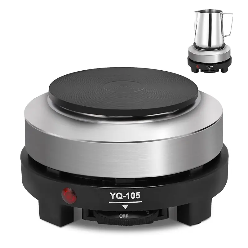 Yinhing 500W Mini Electric Hot Plate Moka Pot Special 110V Portable Stove | Electric Burner Estufa Electrical Portatil Travel Stove Camping Low Watt Stove Electric for Coffee Tea Water Moka Pot Heater