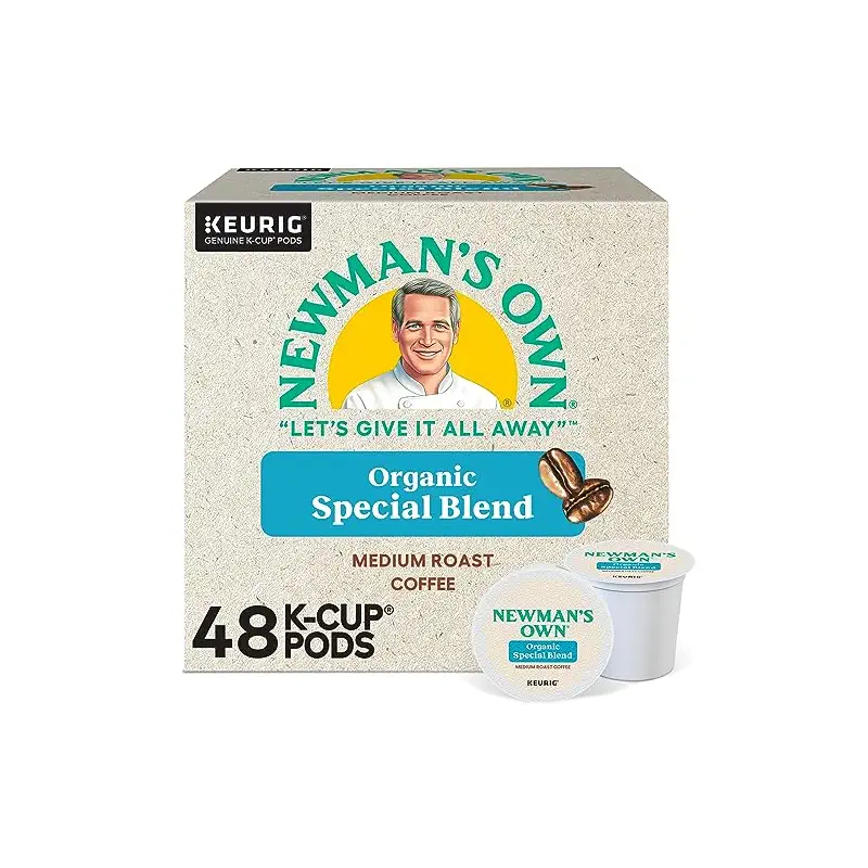 Newman's Own Organics Special Blend, Single-Serve Keurig K-Cup Pods, Medium Roast Coffee Pods, 48 Count