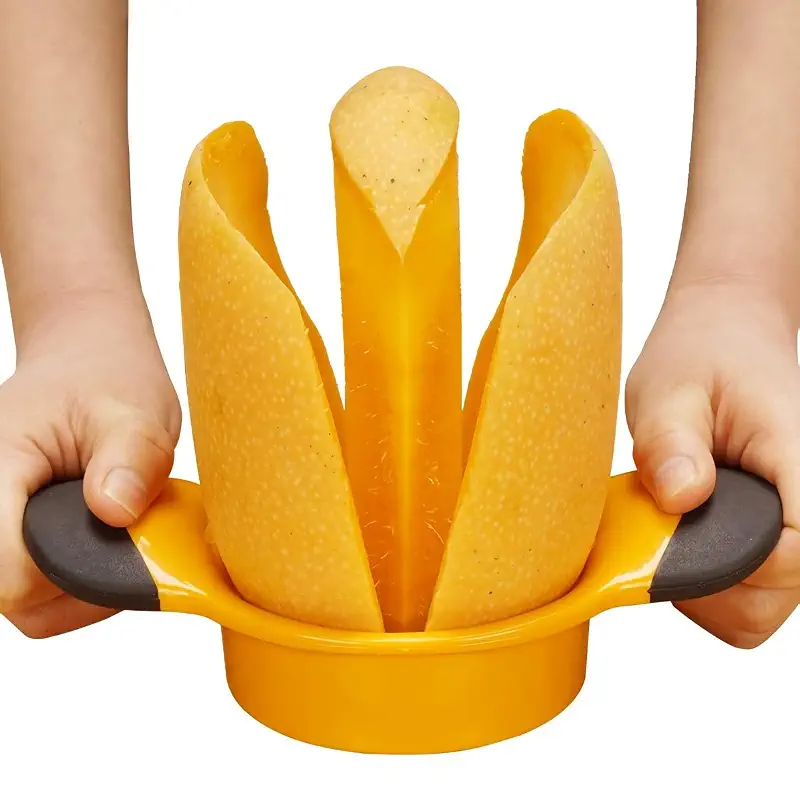 Mango Slicer Peeler Cutter Splitter Pitter | Stainless Steel Blade, Ergonomic Rubber Grip Handle, Non Slip, Extra Large
