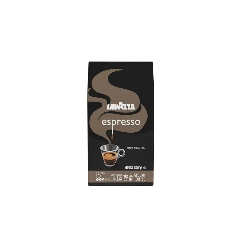 Lavazza Espresso Ground Coffee, Medium Roast, 100% Arabica, 20 oz Bag (Pack of 1)