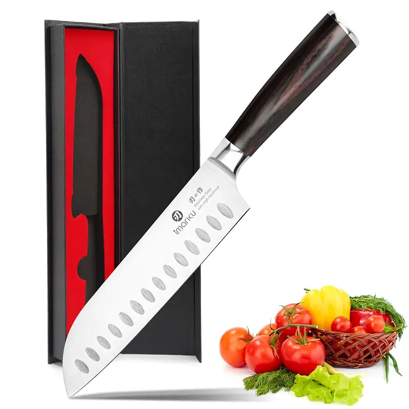 imarku Santoku Knife 7 Inch with Sharp Japanese High Carbon Stainless Steel | Ultra Sharp Chef Knife, Kitchen Gadgets 2026, Apartment Essentials with This Kitchen Knife, Unique Gifts for Women Men