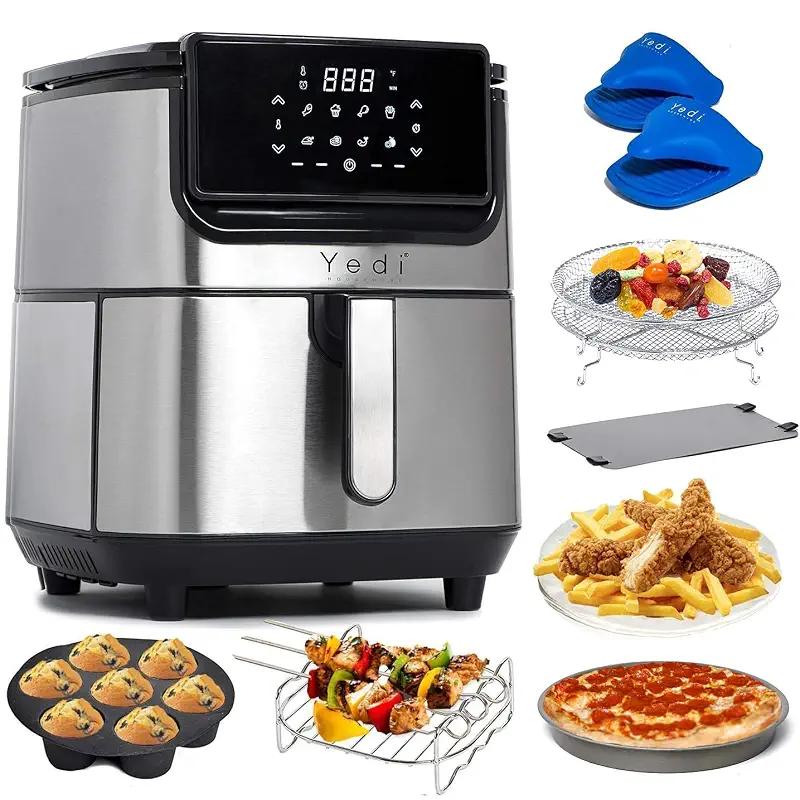 Yedi Evolution Air Fryer 6.8 Qt with Ceramic Basket, Stainless