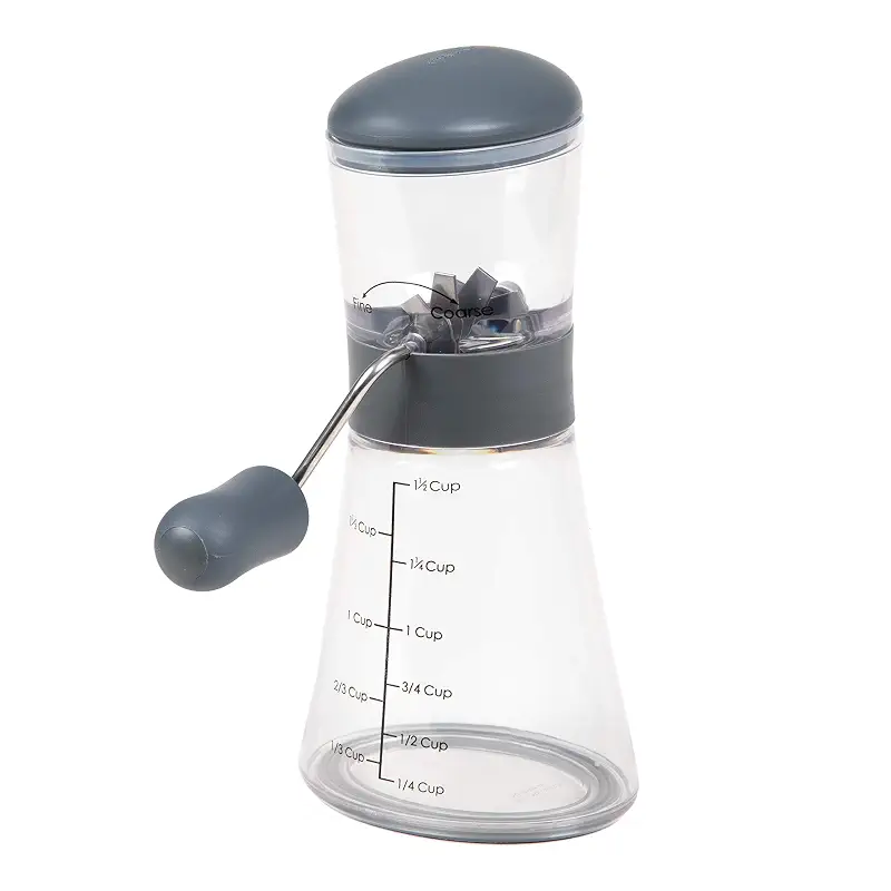 Prepworks by Progressive Nut Chopper with Non-Skid Base, Gray