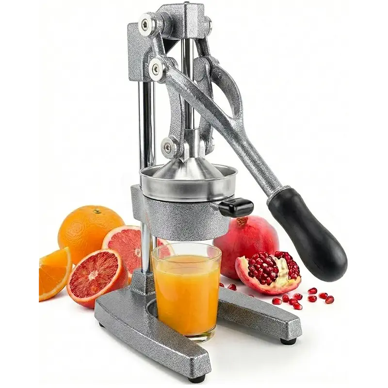 Eurolux Ultra-Premium Cast Iron Juicer | Extra-Large, Heavy Duty, Commercial Grade, Stainless Steel Manual Hand Press Citrus Squeezer For Fresh Orange Juice, Pomegranate, Lemon, and Much More (Gray)