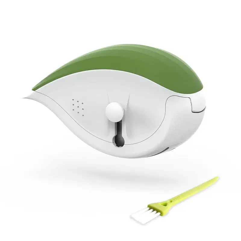 KITCHENDAO 3-in-1 Herb Chopper Mincer Roller Cutter Slicer, Leaf Stripper, Scraper- Retractable for Safe Storage, Detachable for Easy Cleaning, 4 Sharp Stainless Steel Blades, Soft-touch Handle