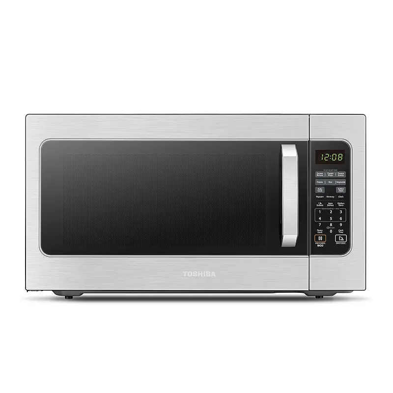 TOSHIBA Large Countertop Microwave Oven with Smart Sensor, 2.2 Cu.Ft, 1200W | Smart Humidity Sensor, 6 Auto Menus, Auto Defrost, ECO Mode, Mute Option, 16.5" Memory Turntable, Stainless Steel