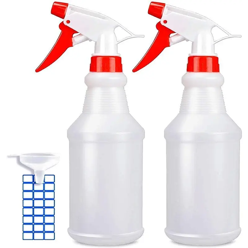 Empty Spray Bottles 16oz/2Pack - Adjustable Spray Bottles for Cleaning | No Leak and Clog - HDPE spray bottle For Plants, Pet, Vinegar, BBQ, and Rubbing Alcohol