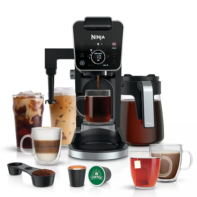 Ninja Specialty Drip Coffee Maker, DualBrew Pro, Black, CFP301 | Coffee Machine w/ Frother, Paper Filter, Brew with Pods & Grounds, K Cups Compatible, 4 Brew Styles, 13 Cup to Pot Sizes