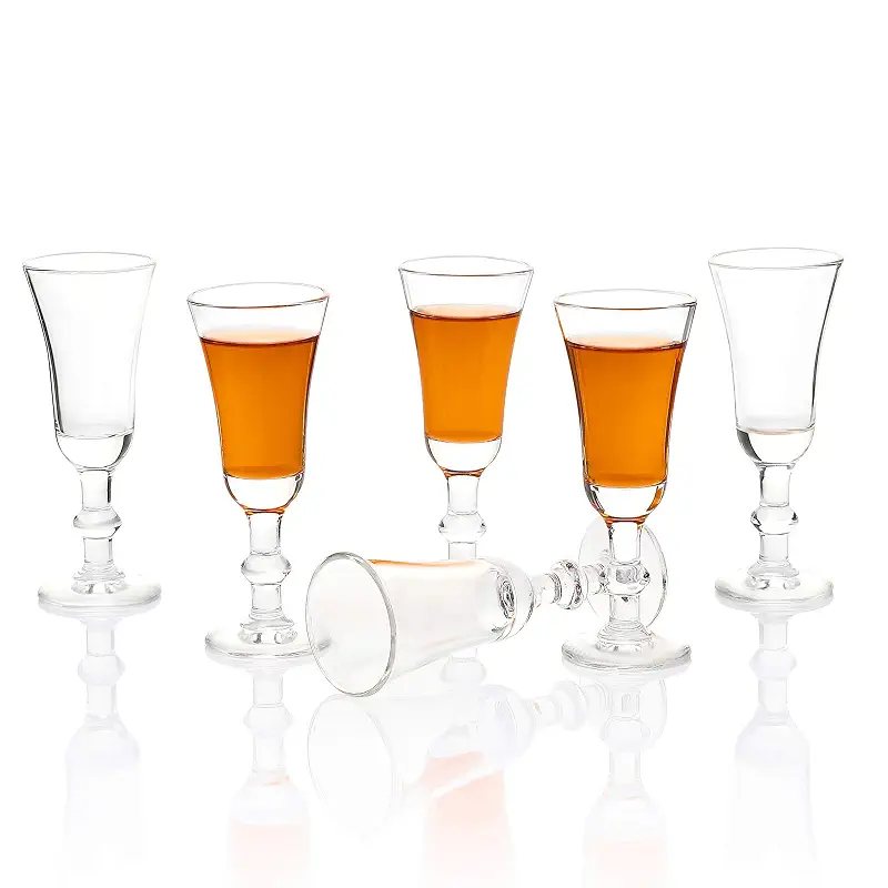 Glsairy Cordial Glasses,1 OZ Lead-Free Limoncello Glasses, Clear Aperitif Glasses Set of 6
