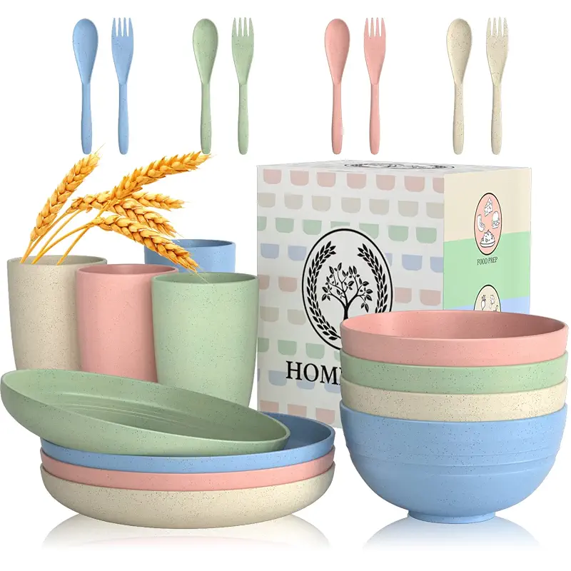 Best Wheat Straw Dinnerware: Durable Sets for Families & Camping