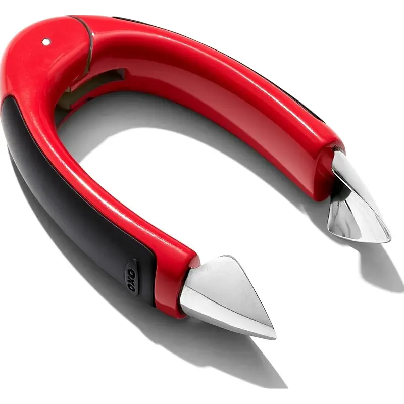 OXO Good Grips Strawberry Huller | Tapered Stainless Steel Blades, Non-Slip Grip, Quickly Removes Strawberry and Tomato Stems, Dishwasher Safe