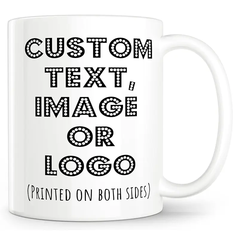 Custom Mug - Personalized Coffee Mug with Photo, Logo, or Text | Funny Coffee Cup | Custom Gifts for Men & Women | Customized Mugs Photo Mugs With Names 11oz Printed on Both Sides