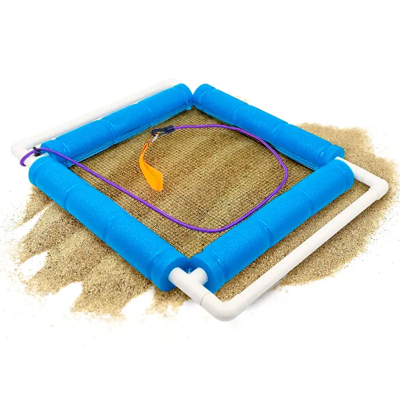 Beachcombing Shark Tooth Sifter – Lightweight Sand Sifter for the Beach | Durable Shark Teeth Sifters with Comfortable Grip & Wrist Strap, Shelling Tools for Beach & Shell Scooper for Fossil Hunting