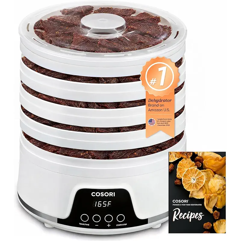 Cosori Food Dehydrator, 5 BPA-Free Trays, 165°F Temperature Control, 350W