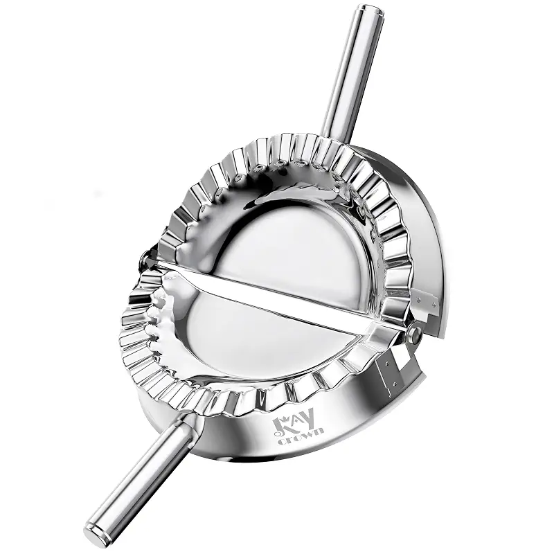 KAYCROWN 6 Inch Empanada Press, Stainless Steel Dumpling Maker Dough Cutter Dumpling Mold for Empanada, Dumpling, Ravioli, Pierogi, Turnovers, Calzone (XL: 6 inch)