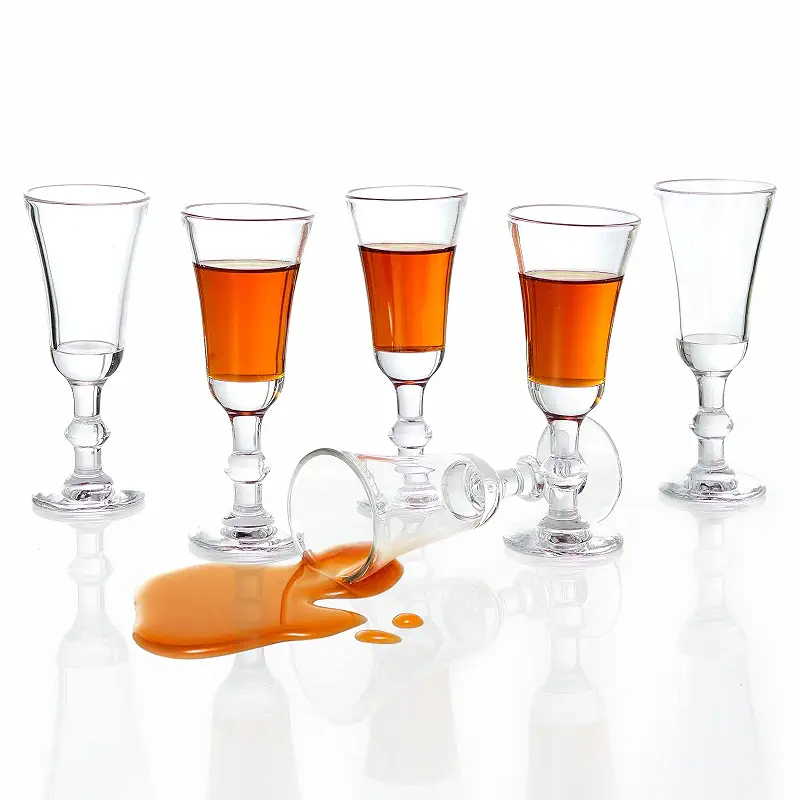Cordial Glasses Shot Glasses with Stem,Limoncello | Port 1.0 oz (Set of 6)