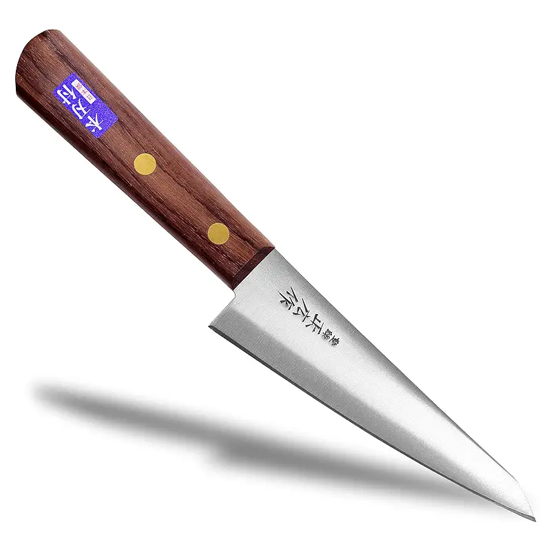 Masahiro Japanese Boning Knife Honesuki Knife 5.9" 150mm Traiangle Type | Seki Japan Japanese Carbon Steel Kitchen Cutlery, Chef Knives with Rose Wood Handle