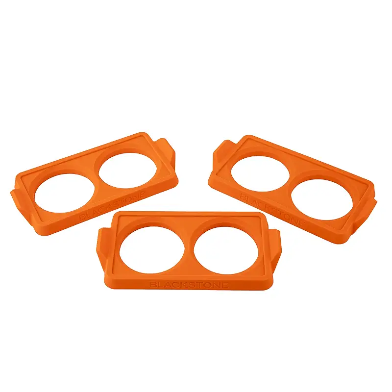 Blackstone® Silicone Egg & Omelet Ring (Set of 3) | Blackstone® Non Stick Food Grade, Round Egg Cooking Shapers, For Pancake, Patties & English Muffin, Griddle Accessories