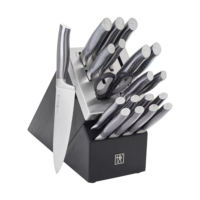 HENCKELS Graphite 20-pc Self-Sharpening Knife Set with Block - Black