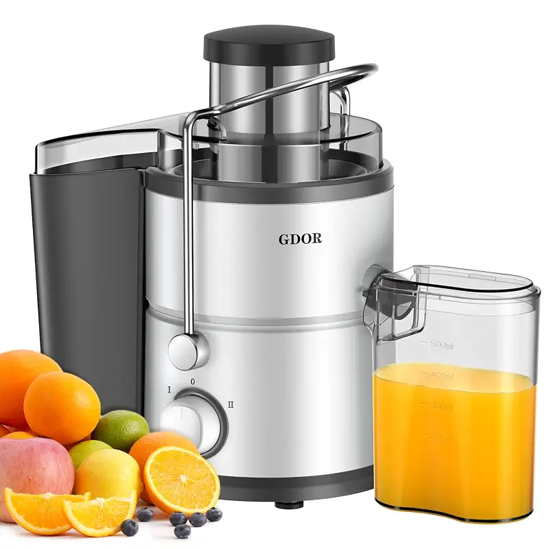 GDOR 800W Juicer Machine, 3" Wide Chute for Whole Fruits & Vegs | Dual-Speed, Anti-Drip Foam Separator, BPA-Free, Easy Clean with Brush, Safety Lock, Overheat Protection