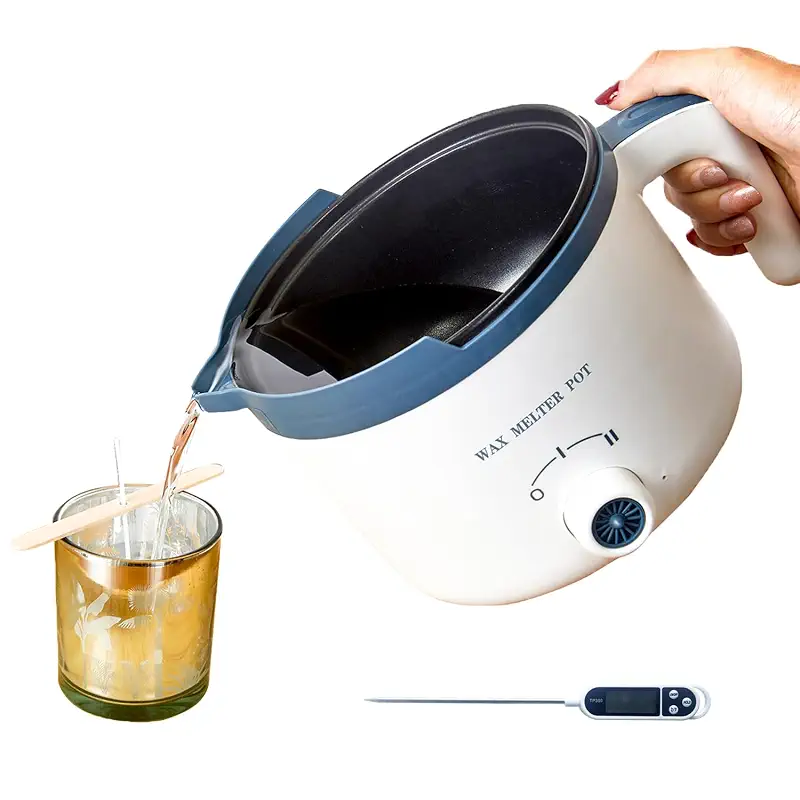 Ksedcon Electric Wax Melter for Candle Making with Pouring Spout, Non-Stick Small Candle Melting Pot