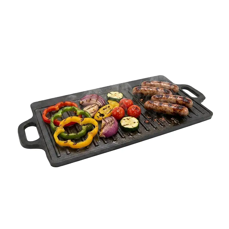 Coghlan's Cast Iron Griddle – Reversible Pre-Seasoned Camping Cookware for Grilling, Frying, and Outdoor Cooking – Durable and Versatile Skillet Pan, 18 x 9 Inches
