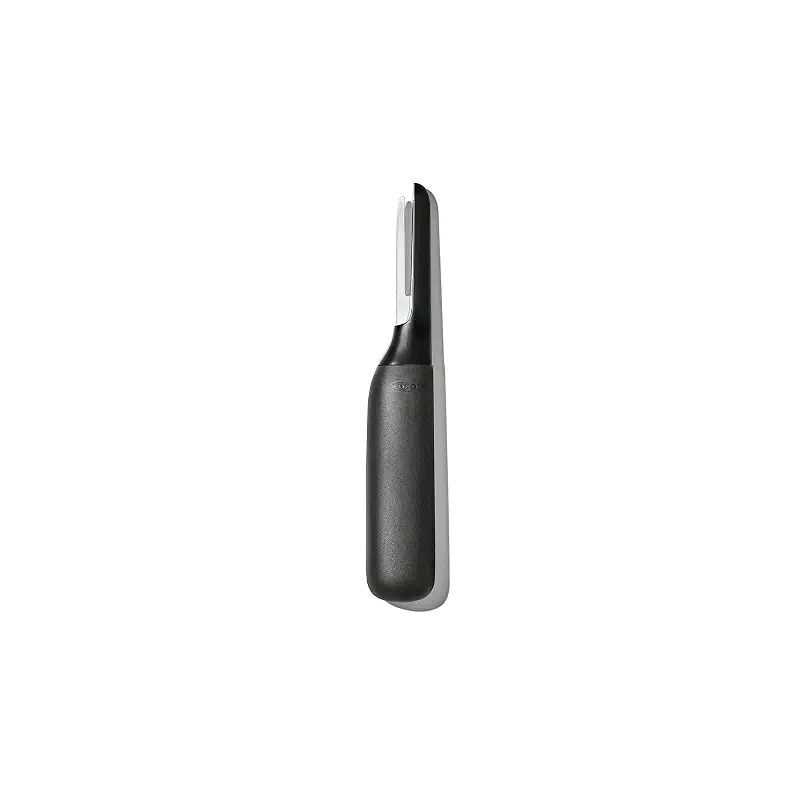 OXO Good Grips Shrimp Deveiner | Stainless Steel Blade, Peels and Deveins Shrimp, Plastic Guard for Protection, Non-Slip Grip, Dishwasher Safe