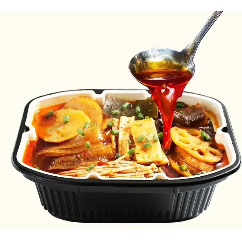 Moxiaoxian Self heating hot pot no Electric Self Cooking Hotpot Instant Ramen Noodle Soup Base Camping Party (Mild Spicy Veggie 1box)