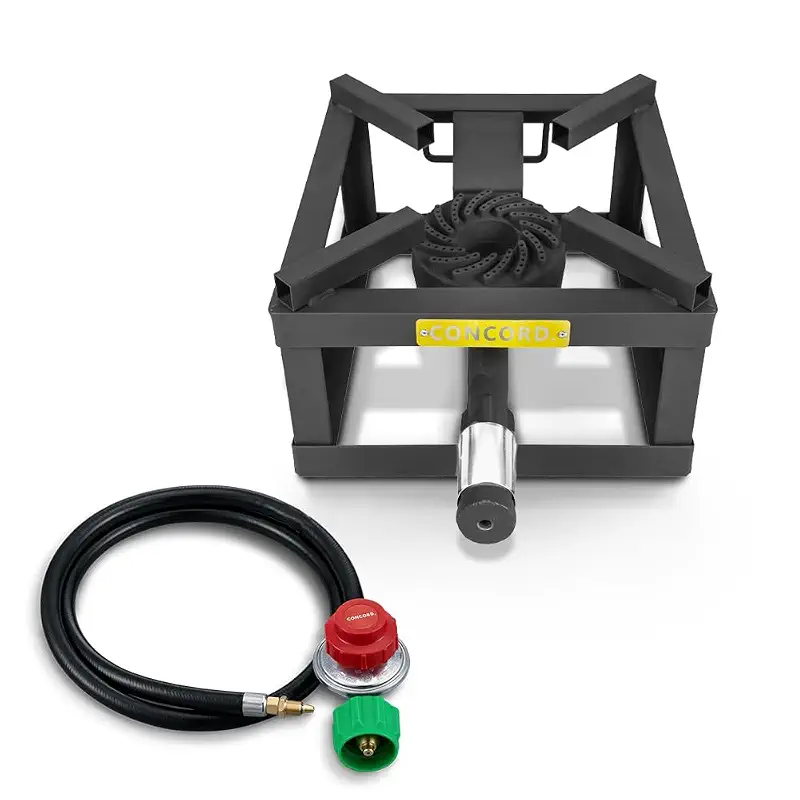 CONCORD 12" THE BLOCK BURNER Single Propane Outdoor Burner. 100,000 BTU Great for Home Brewing, Camping, Tailgating, and More!