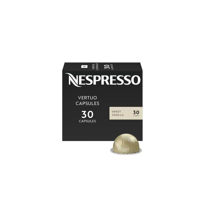Nespresso Vertuo, Sweet Vanilla, Medium Roast, 30-Count Coffee Pods | Capsules Pack of 1
