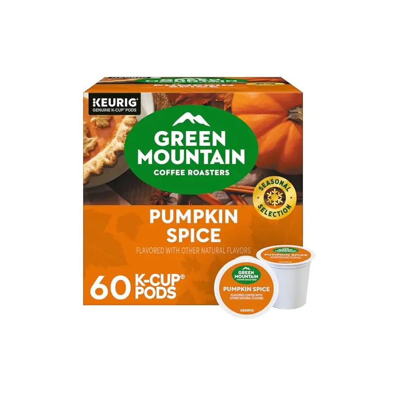 Green Mountain Coffee Roasters Pumpkin Spice, Keurig Single-Serve K-Cup Pods, Light Roast Coffee, 60 Count (6 Packs of 10)
