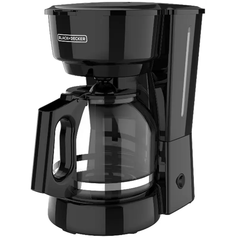 BLACK+DECKER 12-Cup Coffee Maker with Easy On/Off Switch, Easy Pour, Non-Drip Carafe with Removable Filter Basket, Vortex Technology, Black