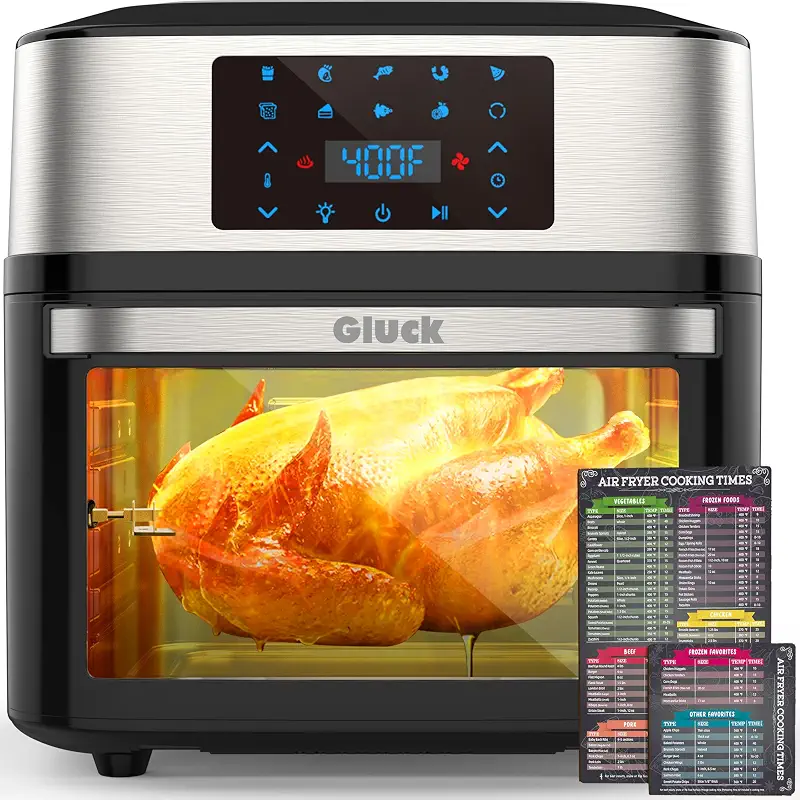 Air Fryer Oven Large 20 QT, Multifunctional 10-in-1 Airfryer Toaster Combo | Family Size, 3 Cooking Racks, Big Window, Rotisserie, Dehydrate, Bake, Reheat, 90-400F, Auto Shutoff, 1800W ETL Rated