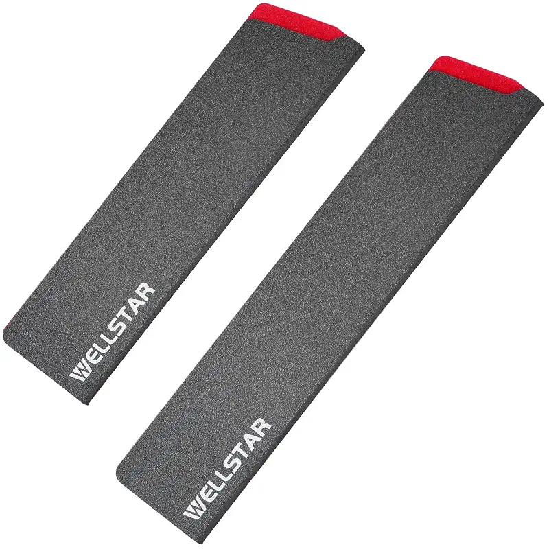 WELLSTAR Knife Edge Guards Set, 2 Piece Universal Blade Covers, BPA Free ABS Protective Blade Sheaths, Non-Scratch Felt Lining Kitchen Knives Covers (Knives not included)