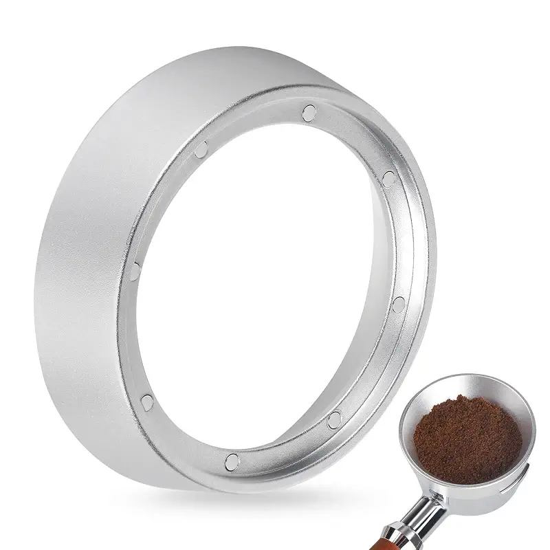 Attsky 54mm Magnetic Aluminum Espresso Dosing Funnel for 54mm Portafilter | Aluminum Construction, Strong Magnet, Lightweight, Fits 54mm Portafilter, Dishwasher Safe, Easy to Clean, for Home Use