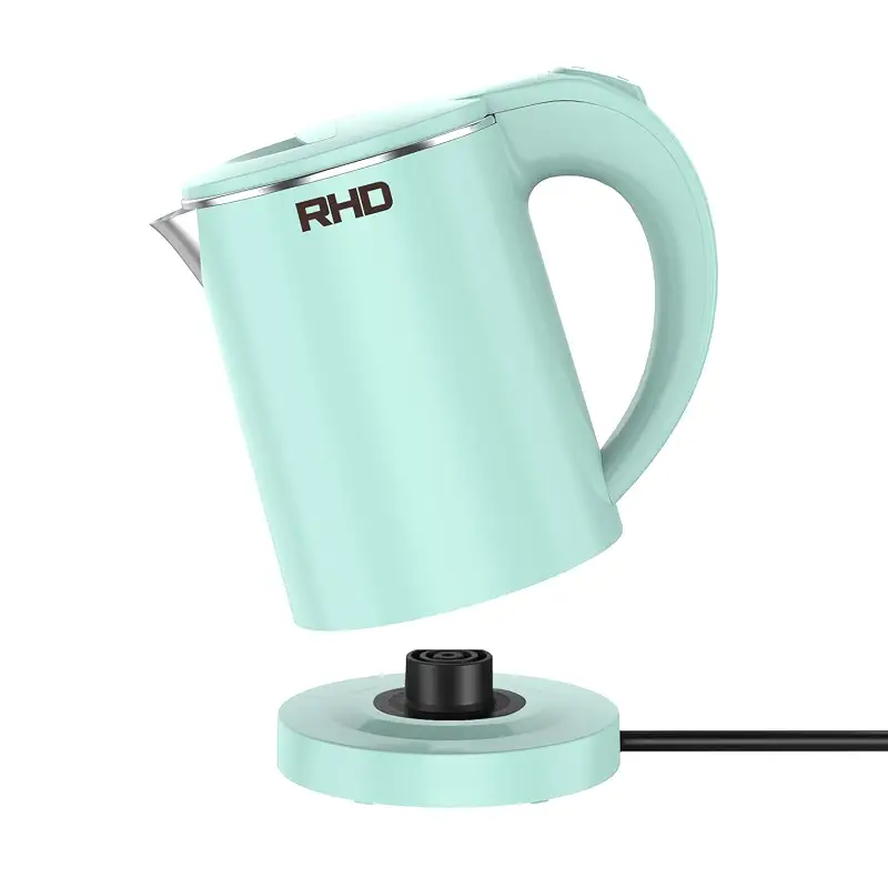 RHD 0.5L Small Portable Electric Kettle, 600W Stainless Steel Travel Kettle | Auto Shut-Off, Boil-Dry Protection, 304 BPA-Free Hot Water Boiler, Fast Boiling for Travel, Office, Dorm, Camping, Tea,Coffee