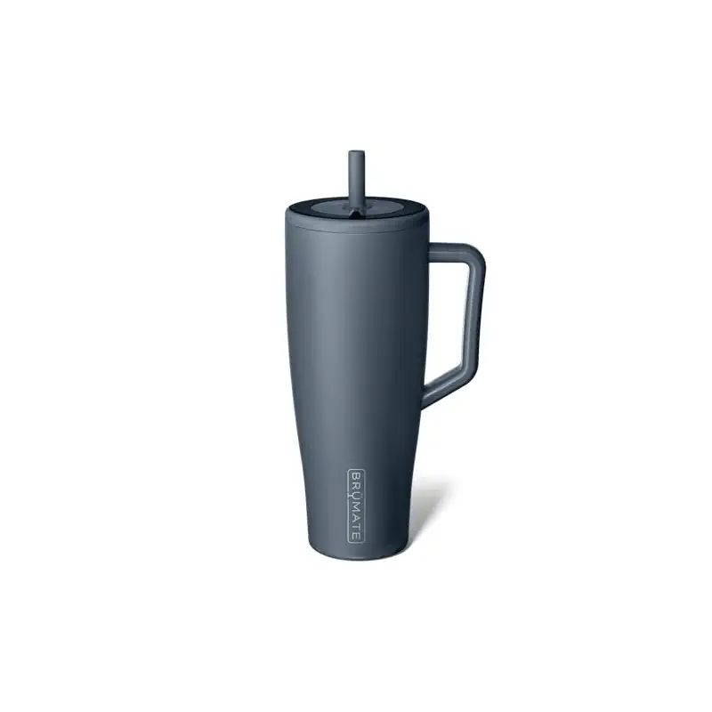 BrüMate Era 40 oz Tumbler with Handle & Straw | 100% Leakproof Insulated Water Bottle Tumbler with Lid & Flexible SoftSip Straw | Made of Stainless Steel | Cup Holder Friendly | 40oz (Nightfall Blue)