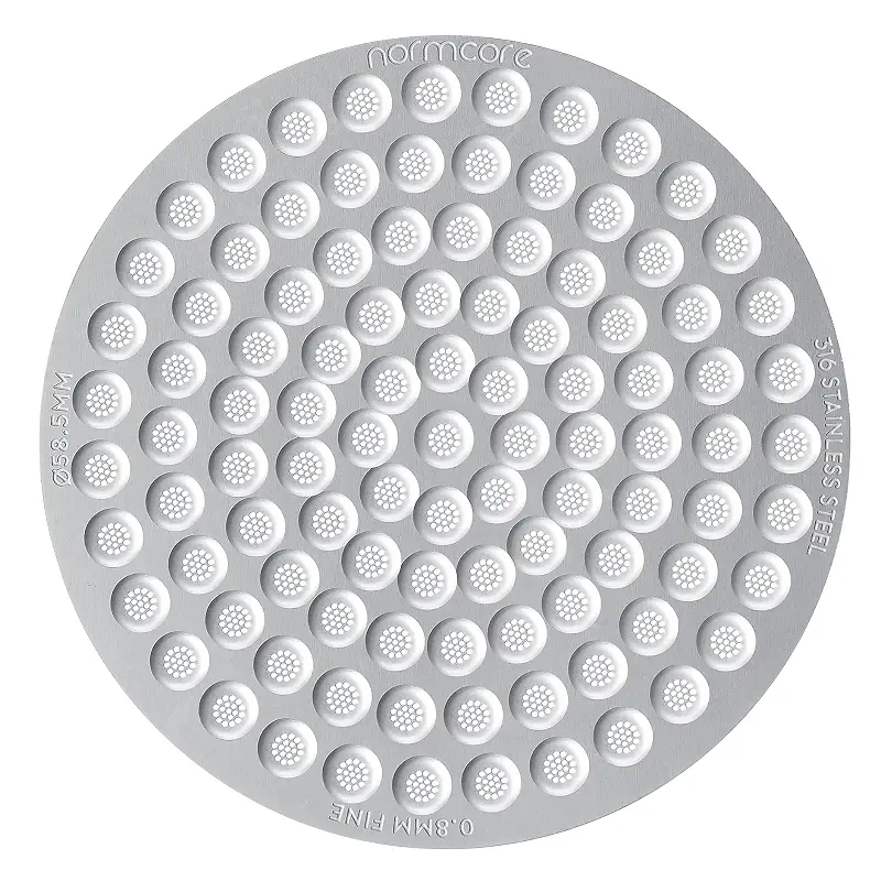 Normcore 58.5mm Puck Screen, 0.8mm Thickness, Lower Shower Screen, Reusable Metal Filter for 58mm Portafilter Basket, 316 Stainless Steel