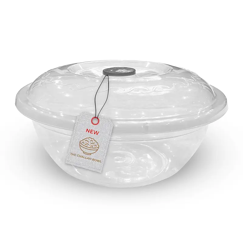 The Challah Bowl with Lid - Dough Riser - Proofer - Plastic Bowl with Cover/Lid - Extra Large 10 Liters - can fit 5Lbs of flour - Non Stick - Perfect Rise Every Time - Great Challah Bakes, Gift Idea