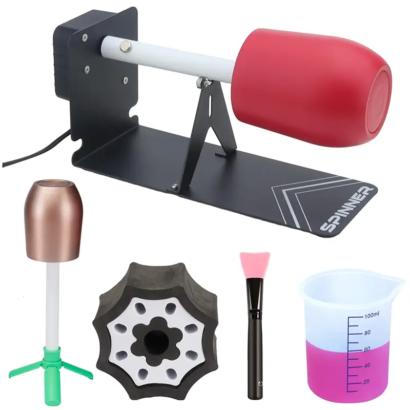 Cup Turner for Tumblers,Tumbler Turner Machine for Epoxy Cup,Tumbler Cup Spinner for Crafts Tumbler,Cuptisserie Cup Turner Spiner Tumbler Turner Kit,Epoxy Tumbler Kit Cup Spinner Turner (Black-1X)