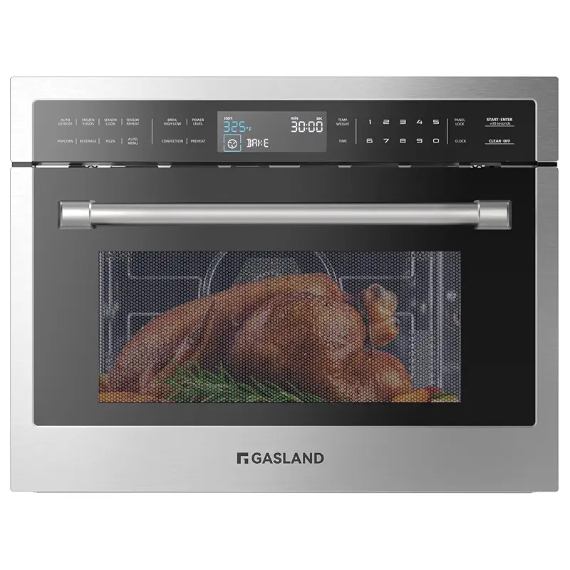 Gasland 24 Inch Built in microwave oven, 1.6 Cu. Ft, 1000W, 11 Levels | Microwave and Convection Oven Combination with Sensor Cook, Touch Control, LCD Display, Stainless Steel