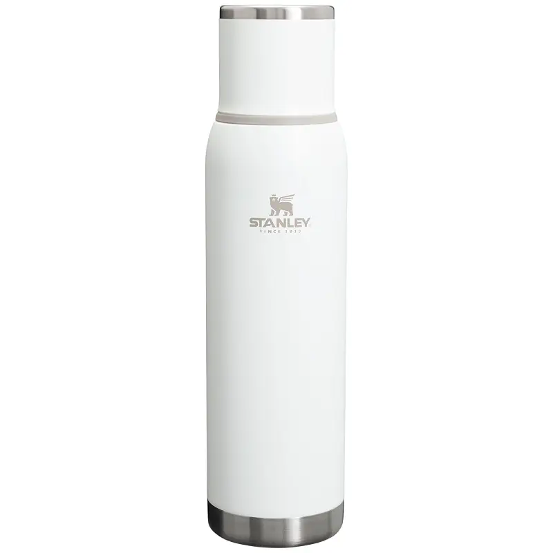 Stanley Adventure-To-Go Vacuum Bottle 1.4 qt | Wide Mouth with Leakproof Cup Lid | Keep Drinks Hot or Cold | Packable for Travel | Insulated Stainless Steel Thermal Bottle | BPA-Free | Frost