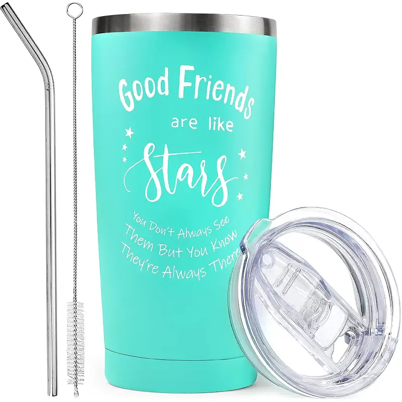 Best Friend Tumbler, Friend Gifts for Women Men | 20oz Insulated Tumbler Cup with Straw and Lid, Best Friend Birthday Gifts for Women Friendship Bestie Friends Female