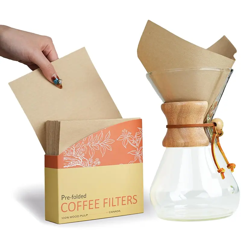 Bake Choice Coffee Filters, 5-13 Cups, for Pour-Over Coffee Makers, 50 Pcs | Convenient Pre-Folded Design, Made from Natural Food-Grade Pulp, Compatible with a Wide Range of Pour-Over Sizes