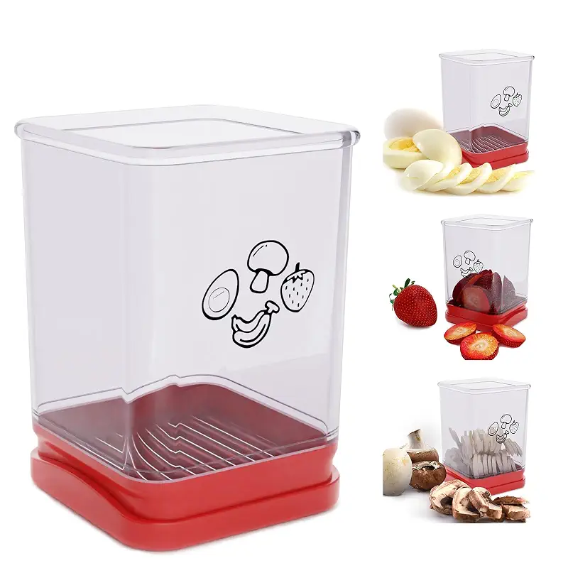 Fruit Slicer Cup, Speed Cutter for Strawberry Banana Grape Boiled Egg,1PCS | Stainless Steel Vegetable Cutting Tool Portable Slicing Kitchen Gadget