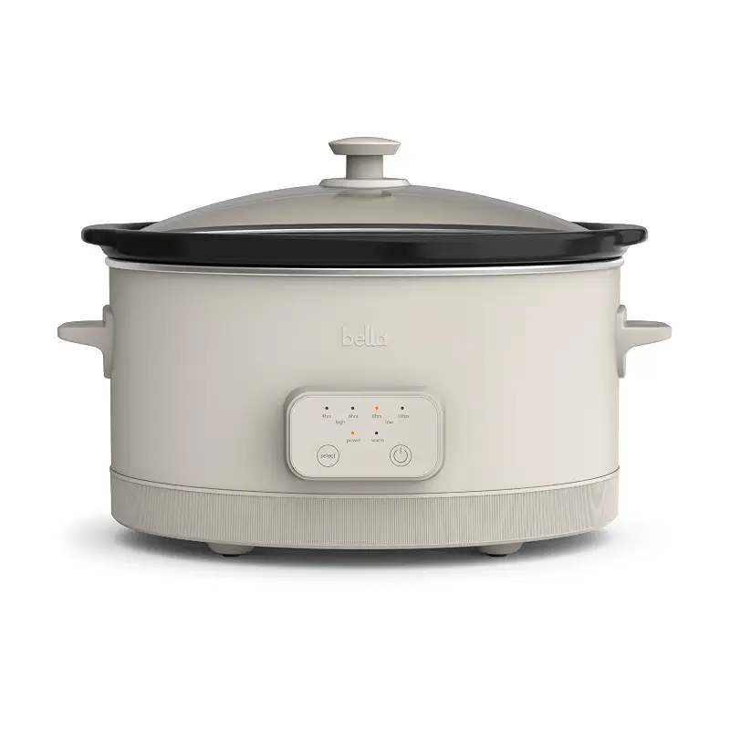 bella SAVOR 6qt Programmable Non-Toxic Slow Cooker, Oatmilk