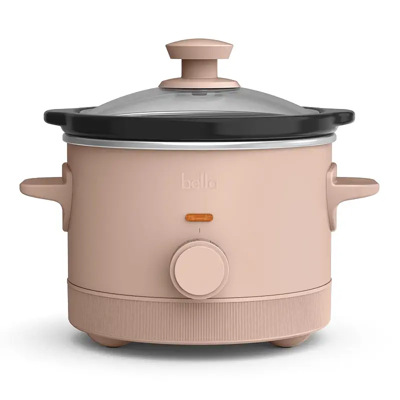bella 1.5qt Manual Non-Toxic Slow Cooker with 3 Heat Settings, Blossom