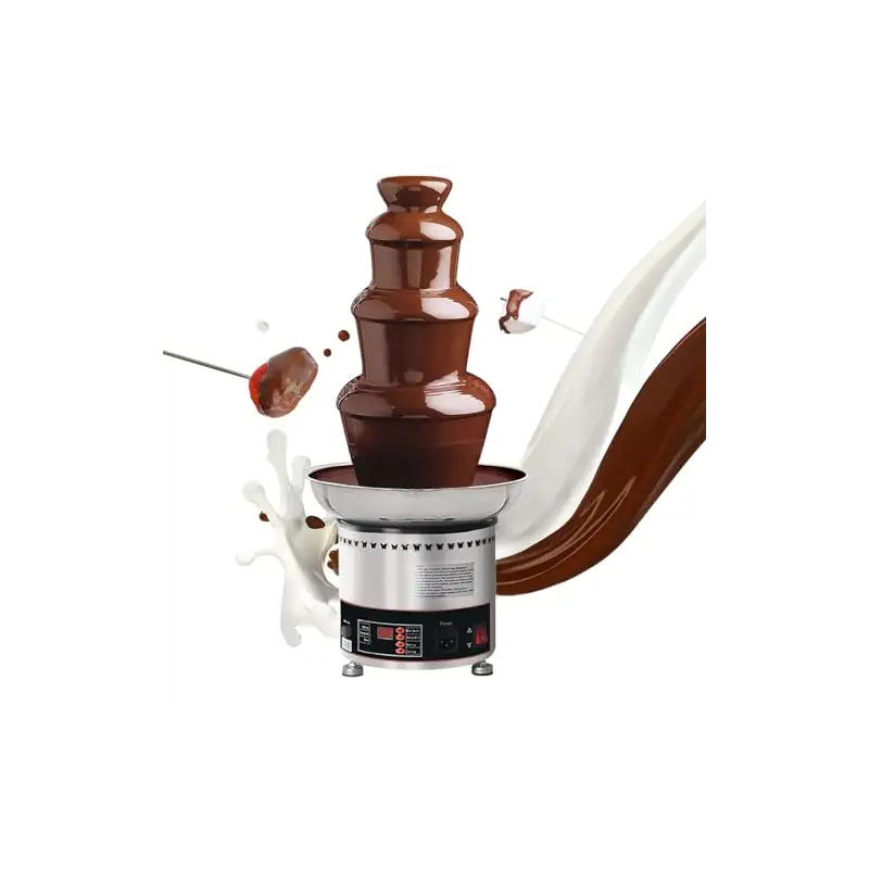 Commercial Chocolate Fountain Machine, Chocolate Fountains for Parties Weddings and Parties 4 Tier Chocolate Fountain Machine for Melts Cheese, Queso, Candy and Liqueur