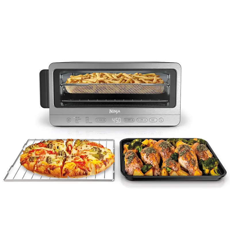 Ninja Flip Toaster Oven & Air Fryer, 8-in-1, Stainless Steel, SP151 | Air fry, bake, broil, toast, bagel, dehydrate, reheat, 1800W, Flip up & away, XL capacity